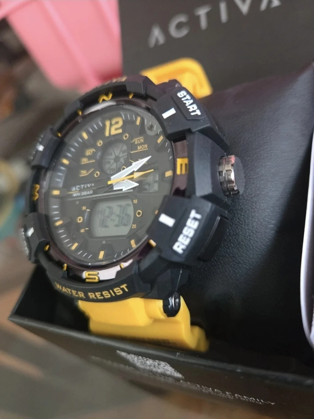 ACW8045-004 Activa X By Invicta Digital Men's Watch Yellow 53mm